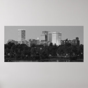 Póster Horizonte negro y blanco de Tulsa