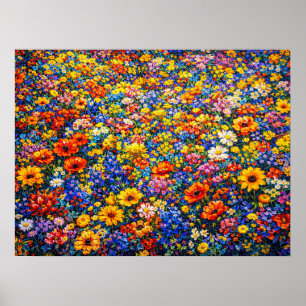 Póster Horizonte Radiante: La Oleada Infinita de Flores S