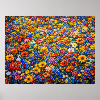 Póster Horizonte Radiante: La Oleada Infinita de Flores S