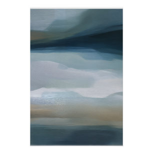Póster Horizonte Tranquilo Paisaje Abstracto