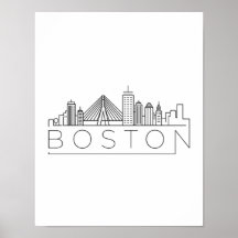 Horizonte urbano de la ciudad de Boston, horizonte
