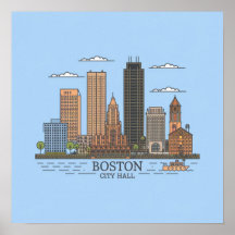 Horizonte urbano de la ciudad de Boston, horizonte