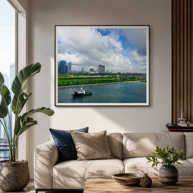 Póster Horizonte urbano de la ciudad de Singapur Marina B (Subido por el creador)