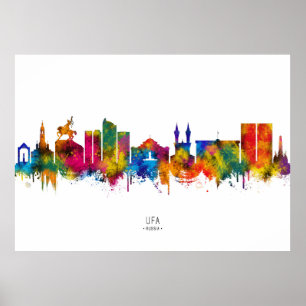 Póster Horizonte urbano de Ufa, Rusia