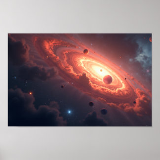 Póster Horizontes del multiverso en 8K: Vía Láctea y dime