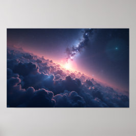 Póster Horizontes del multiverso en 8K: Vía Láctea y dime