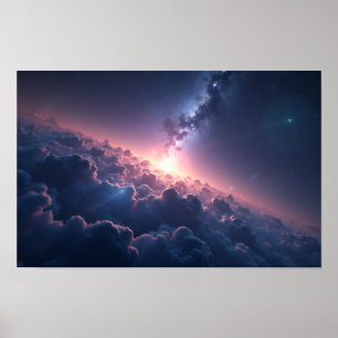 Póster Horizontes del multiverso en 8K: Vía Láctea y dime