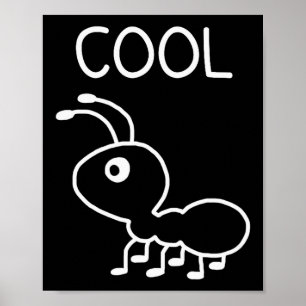Póster Hormiga genial, juegos de palabras, divertido, chi