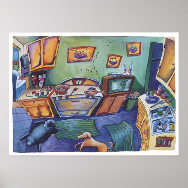 Póster Hormigas en la cocina (Frente)