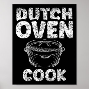 Póster Horno holandés Cook Bbq Lover Iron Metalizado Hola