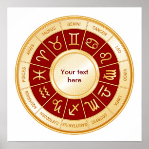Póster Horoscope Mandala