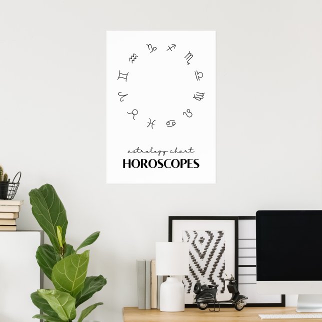 Póster Horoscopios (Oficina en casa)