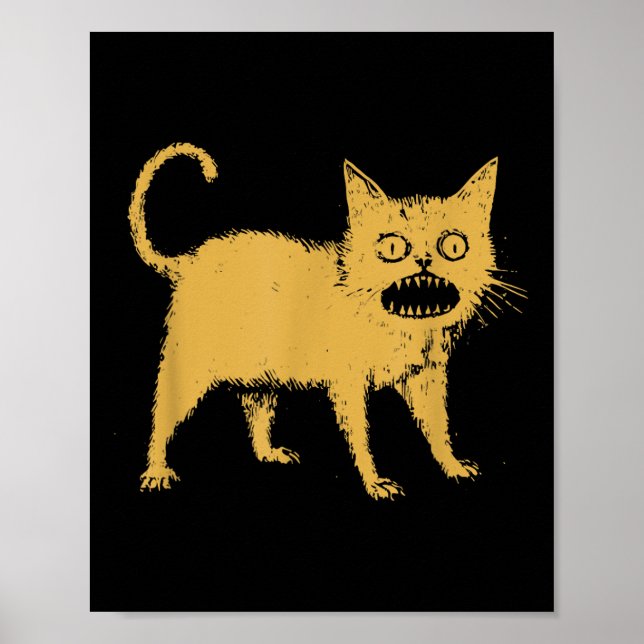 Póster Horrible gato japonés (Frente)