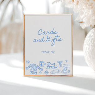 Póster Horribles tarjetas y regalos de mano de invierno