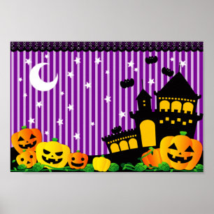 Póster Horror asustadizo de Halloween