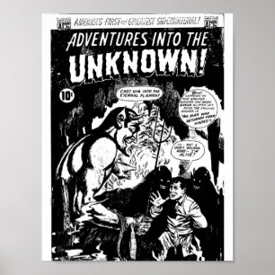 Póster Horror Cubierta del cómic Volumen retro vintage 03