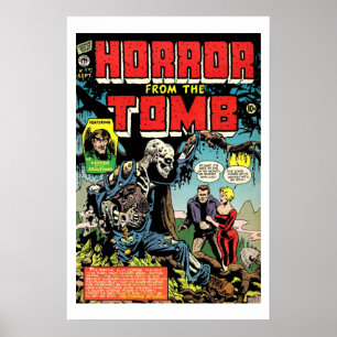 Póster Horror desde la tumba Poster de portada de histori