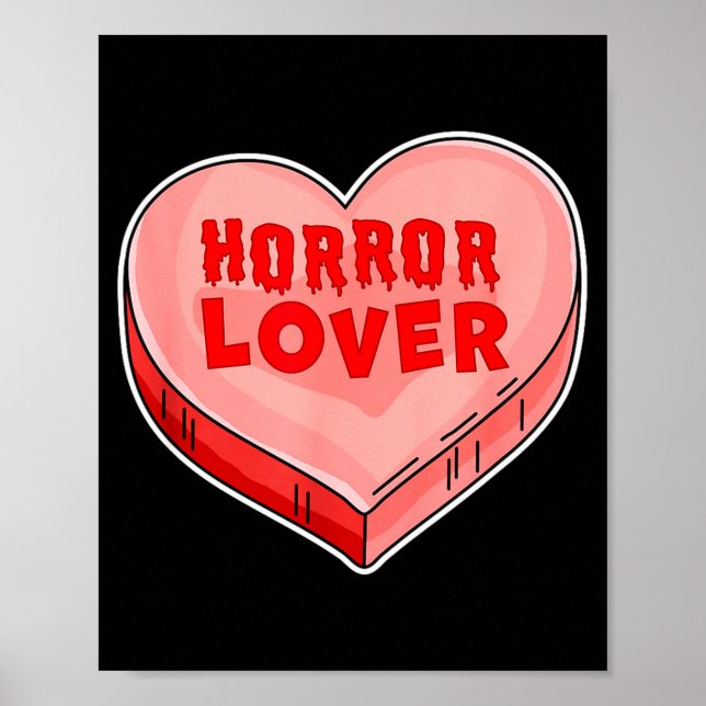 Póster Horror Lover Candy Heart Valentines Day Halloween  (Frente)
