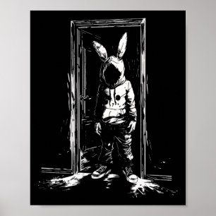 Póster Horror Máscara de conejo Gótico Alt Slasher Cree