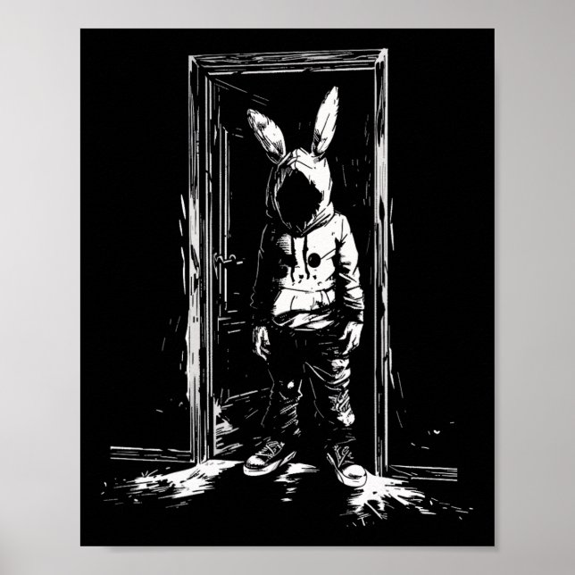 Póster Horror Máscara de conejo Gótico Alt Slasher Cree (Frente)