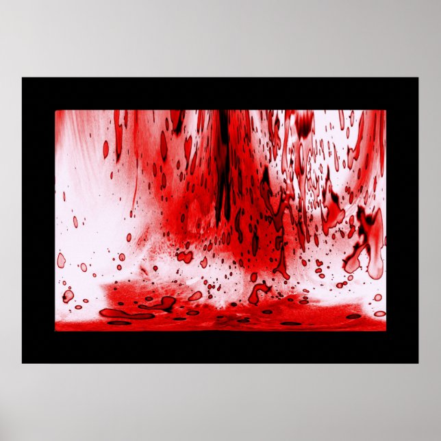 Póster Horror miedo Sangriento Halloween (Frente)