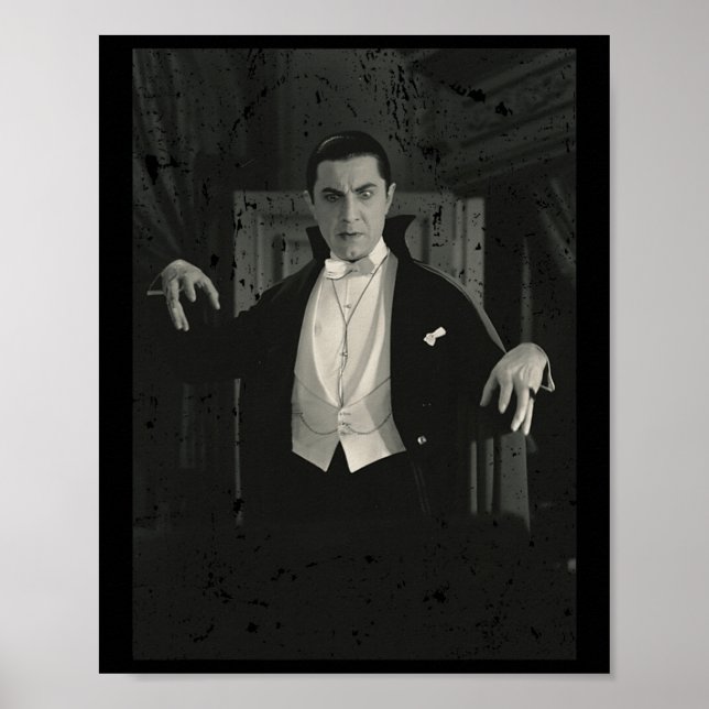 Póster Horror película Monster Halloween Count Dracula Va (Frente)