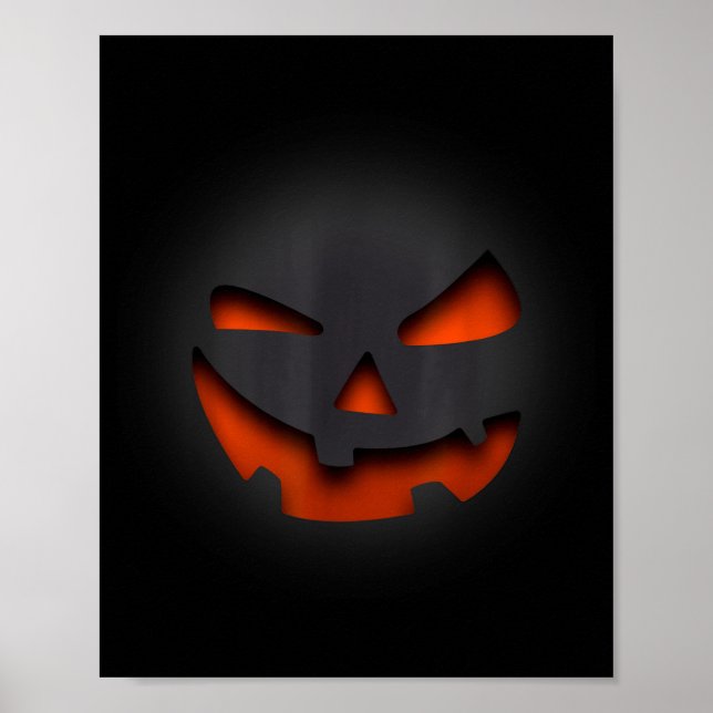 Póster Horror Pumpkin Halloween Y, Funny Gift  (Frente)