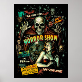 Póster Horror show Spook Show Poster - Halloween retro