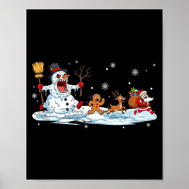 Póster Horror Snowman Christmas Reindeer Gingerbread Sant (Frente)