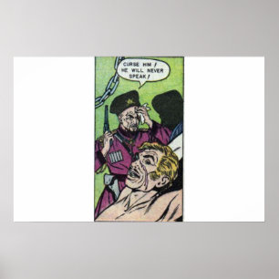 Póster Horror vintage comics   60s Retro comic books