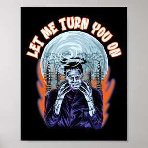 Póster Horror Vintage De Frankenstein Halloween