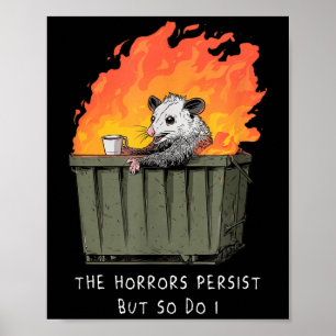 Póster Horrores Persisten Así Que Yo Meme Divertido Ssum