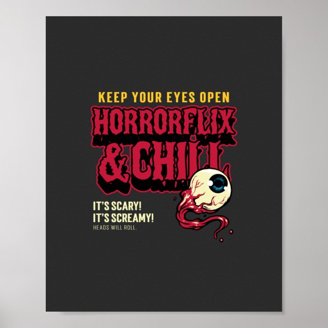 Póster Horrorflix Y Chill (Frente)