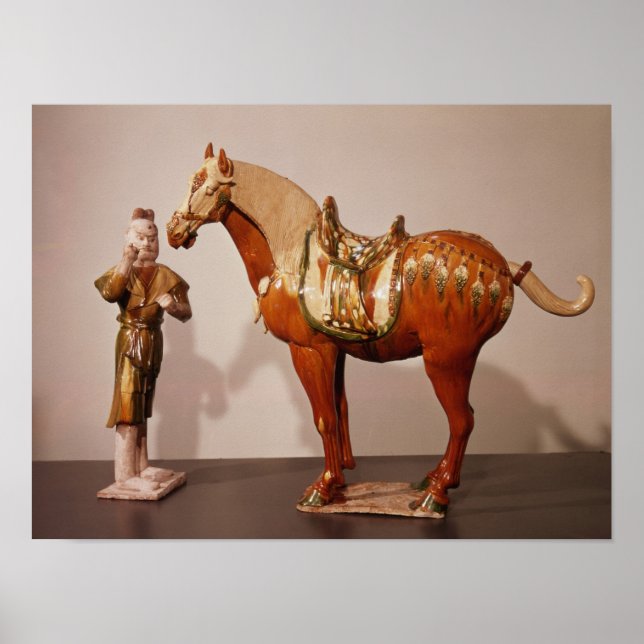 Póster Horse and groom, Tang Dynasty (Frente)