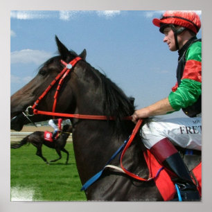 Póster Horse and Jockey Poster Print