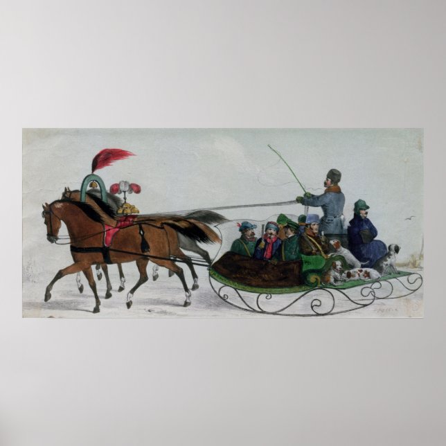 Póster Horse Drawn Sleigh (Frente)