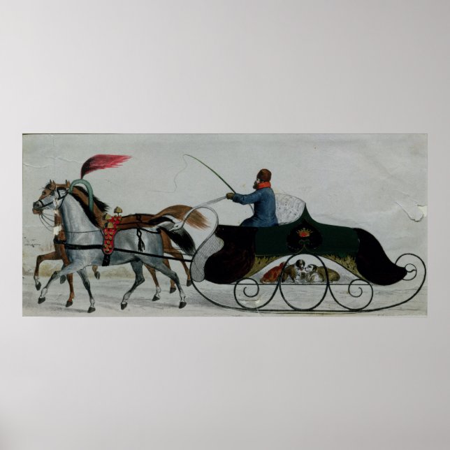 Póster Horse Drawn Sleigh (Frente)