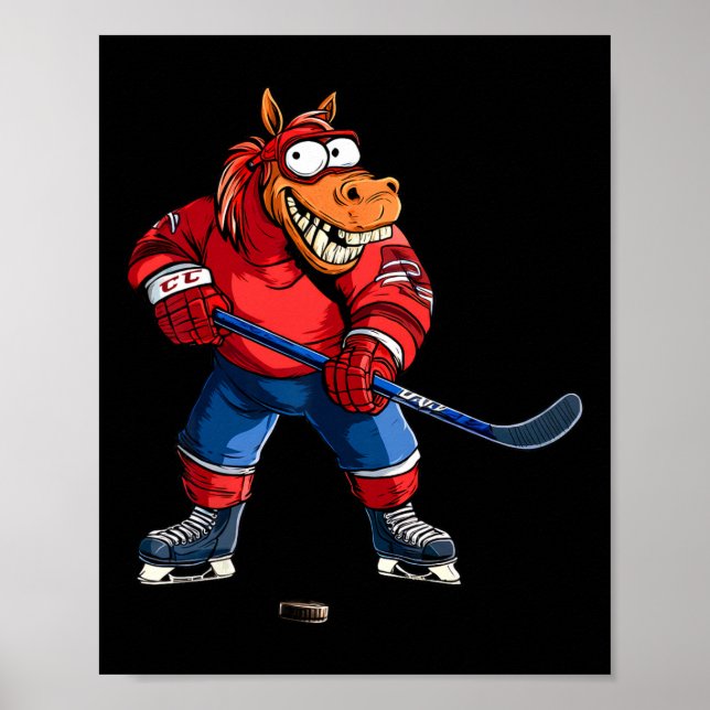 Póster Horse Ice Hockey  (Frente)