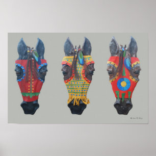 Póster Horse Mask Trio 2
