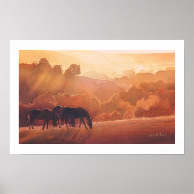 Póster "Horse Point" Hípica Paisaje Acuático (Frente)