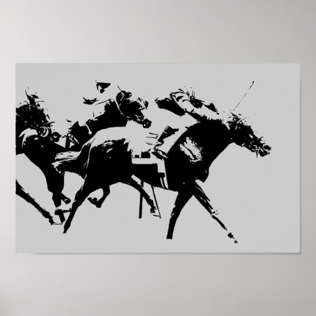 Póster Horse Racing Poster (Frente)