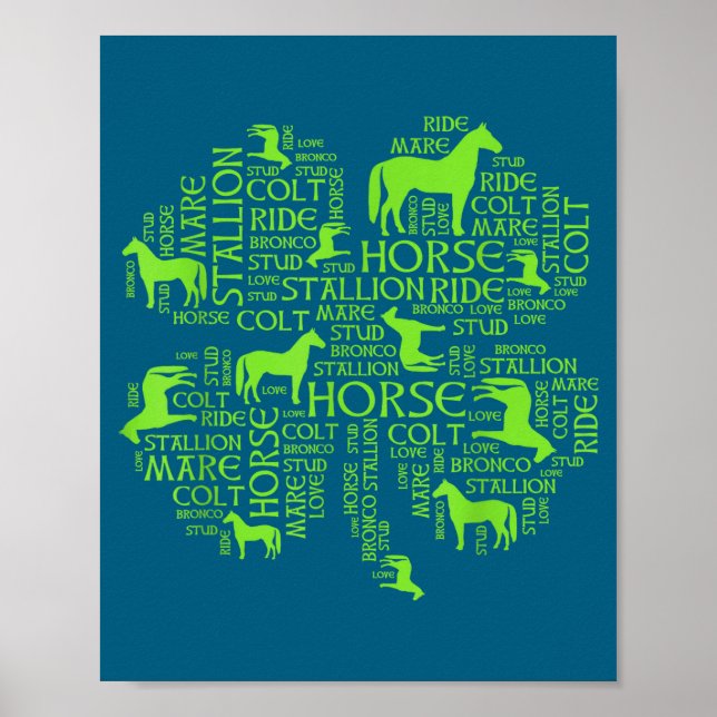 Póster Horse St. Patrick's Day Iri-shirt - Clover Tee  (Frente)