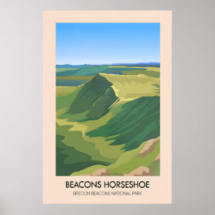 Póster Horseshoe Beacons Parque Nacional de Brecon Beacon