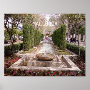 póster hort del rei en la isla de Mallorca