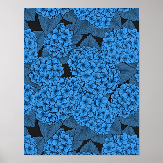 Póster Hortensia azul (Frente)