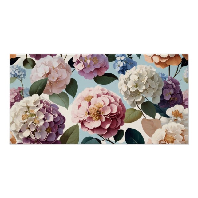 Póster Hortensias (Anverso)