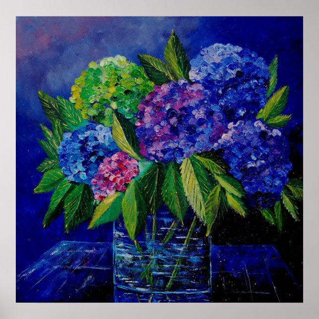 Póster hortensias 889011 (Frente)