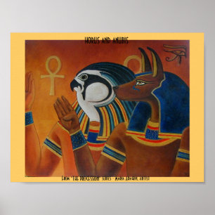 Póster Horus y Anubis