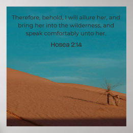 Póster Hosea 2:14 KJV Wall Art – Desert Faith Collection