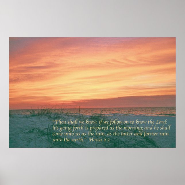 Póster Hosea 6:3 (Frente)